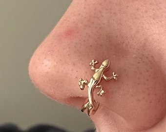 Gecko Nose Crawler: Surgical Steel Nose Ring, 20G N8