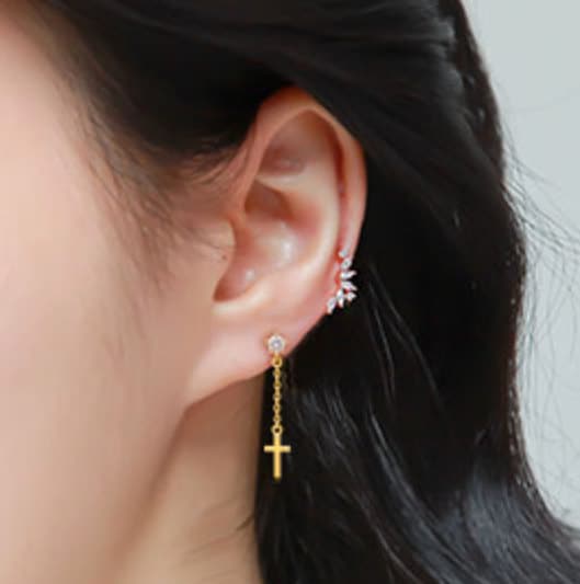 Sparkle Piercing–14K Rose Gold Pin,DaintyCartilage Earring, Super Sparkly Stud, Bestseller, Most Reviewed, Gift for Her,Layered earring  -7