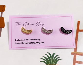 Angel wing Piercing/Cartilage earring/CZ stud ear piercing/Tragus Piercing/CZ piercing/Helix Earring/conch piercing