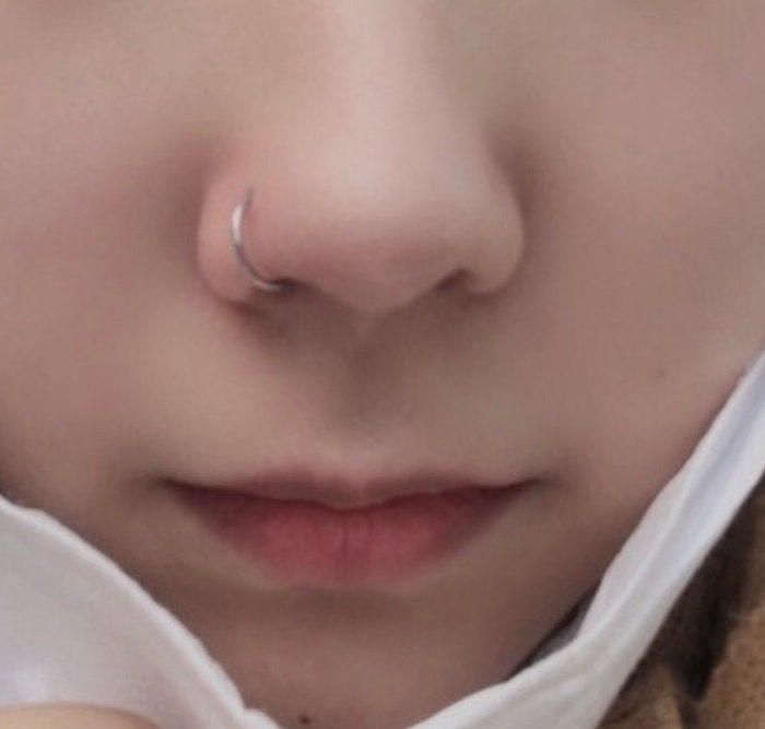 fake c clip lip and nose rings Qqtdfg 18g Labret Piercing C-Shaped Stainless Steel Ring Ear Cuff Jewelry-Spike-Gold if youre a fashion Surgical Steel Fake Lip Ring: