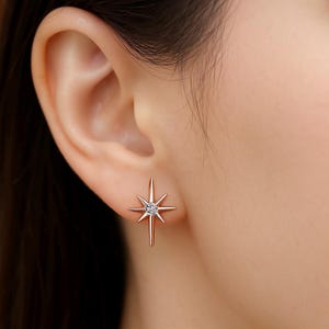 Sunburst Piercing – 14K Rose Gold-Filled Pin, Dainty Layered Stud for Cartilage, Tragus, Helix, Minimalist Jewelry Gift-81