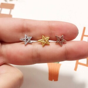 Piercing de estrela grande/brinco de cartilagem/piercing de tragus