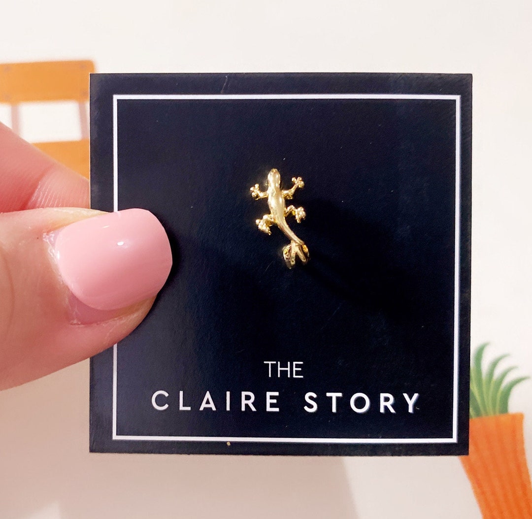 ISLAND PIERCINGS Gecko Ohrringe Weiß - Handarbeit Aus Büffelknochen