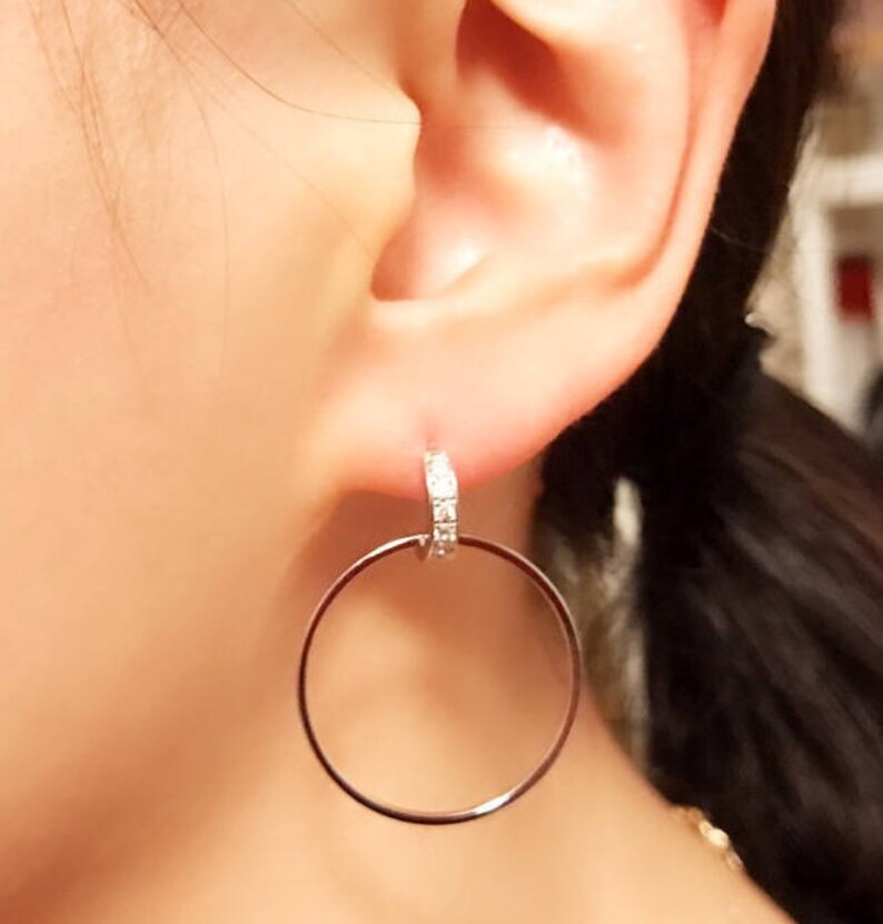 Ring drop earring unique style simple earring