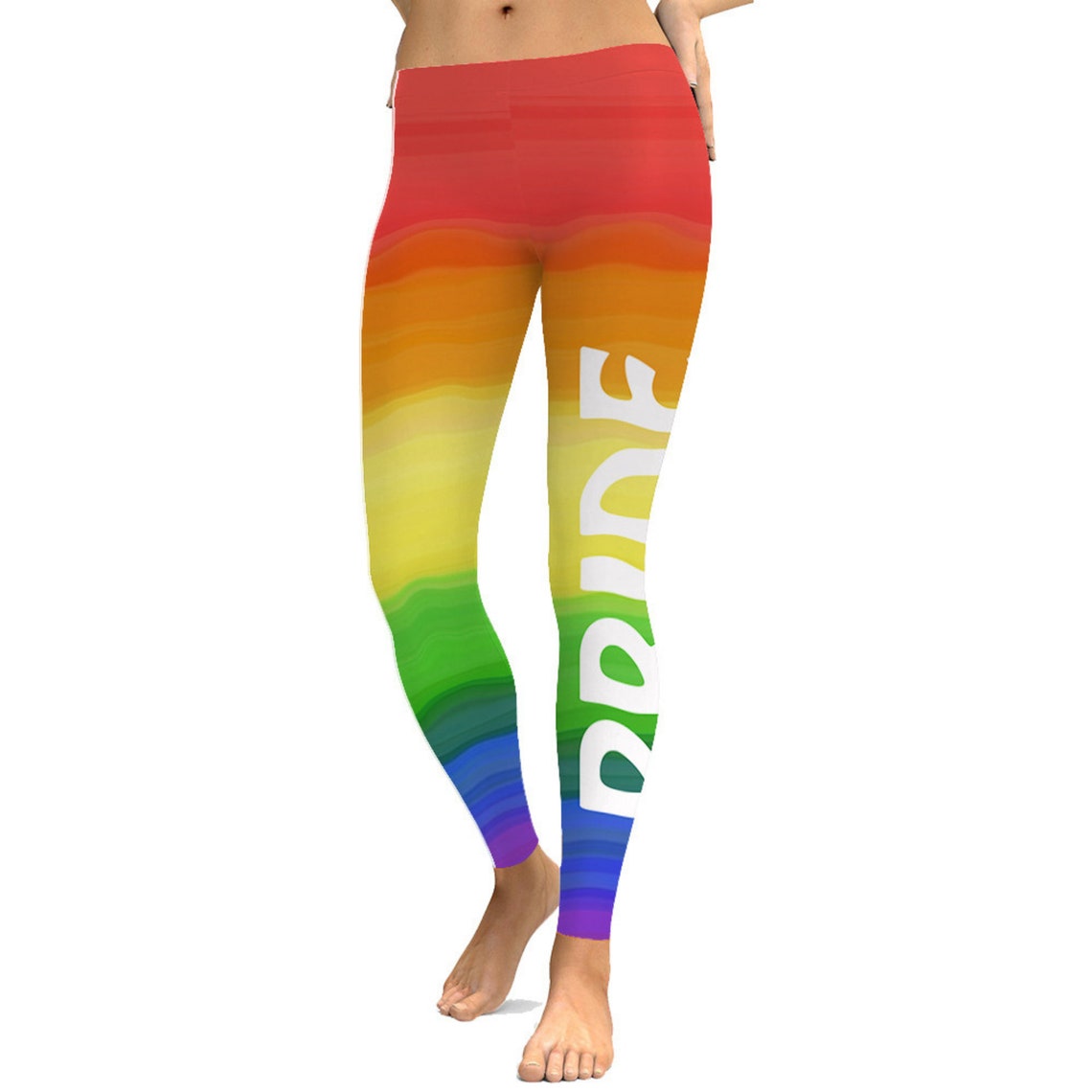 Pride Rainbow LGBT Flag Women's High Waist Leggings Yoga | Etsy