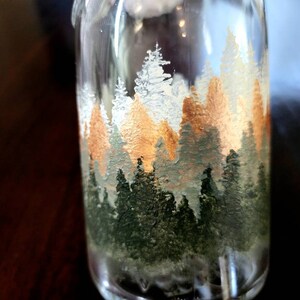 25oz Hand-Painted Whiskey/Bourbon Decanter Forest Design image 5