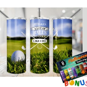 Golf Tumbler Wrap 20 oz Skinny Golf Tumbler Sublimation Design Digital Download PNG Instant DIGITAL ONLY, Golf gift for Him, Custom Tumbler