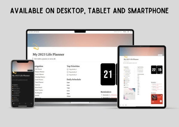 Notion Template, 2023 All in One Template Notion Dashboard, Notion ...