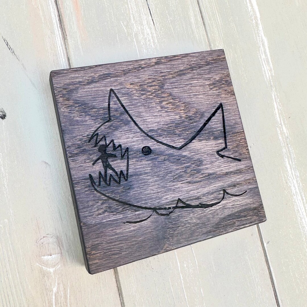 JAWS Quint Chalkboard Rustic Oak Coaster Chief Brody Hooper Quint Mayor