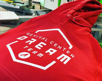 12 custom zeefdruk hoodies