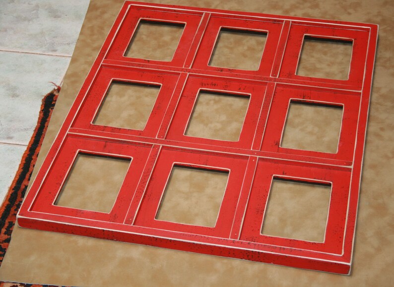 Collage Multiple opening picture frame with 9-5X7 Window Pane Style