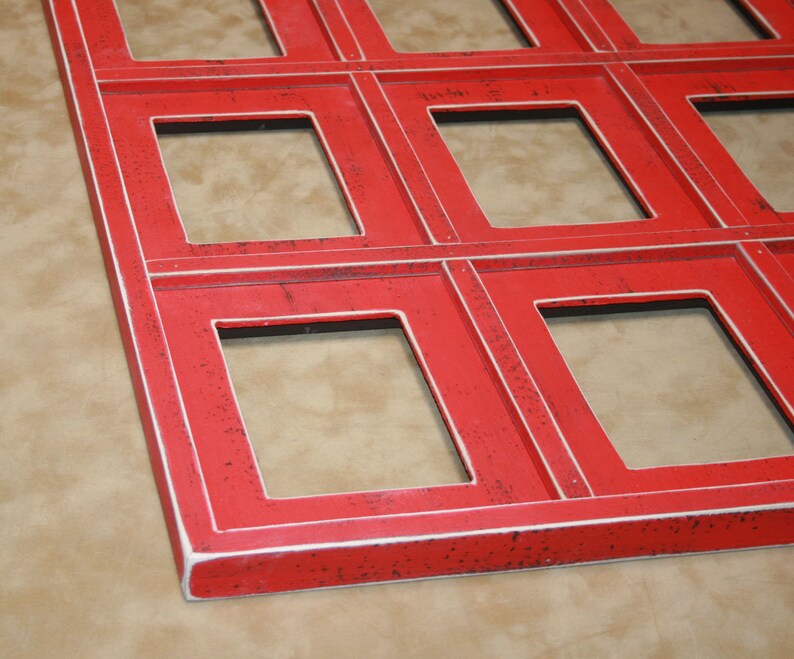 Collage Multiple opening picture frame with 9-5X7 Window Pane Style