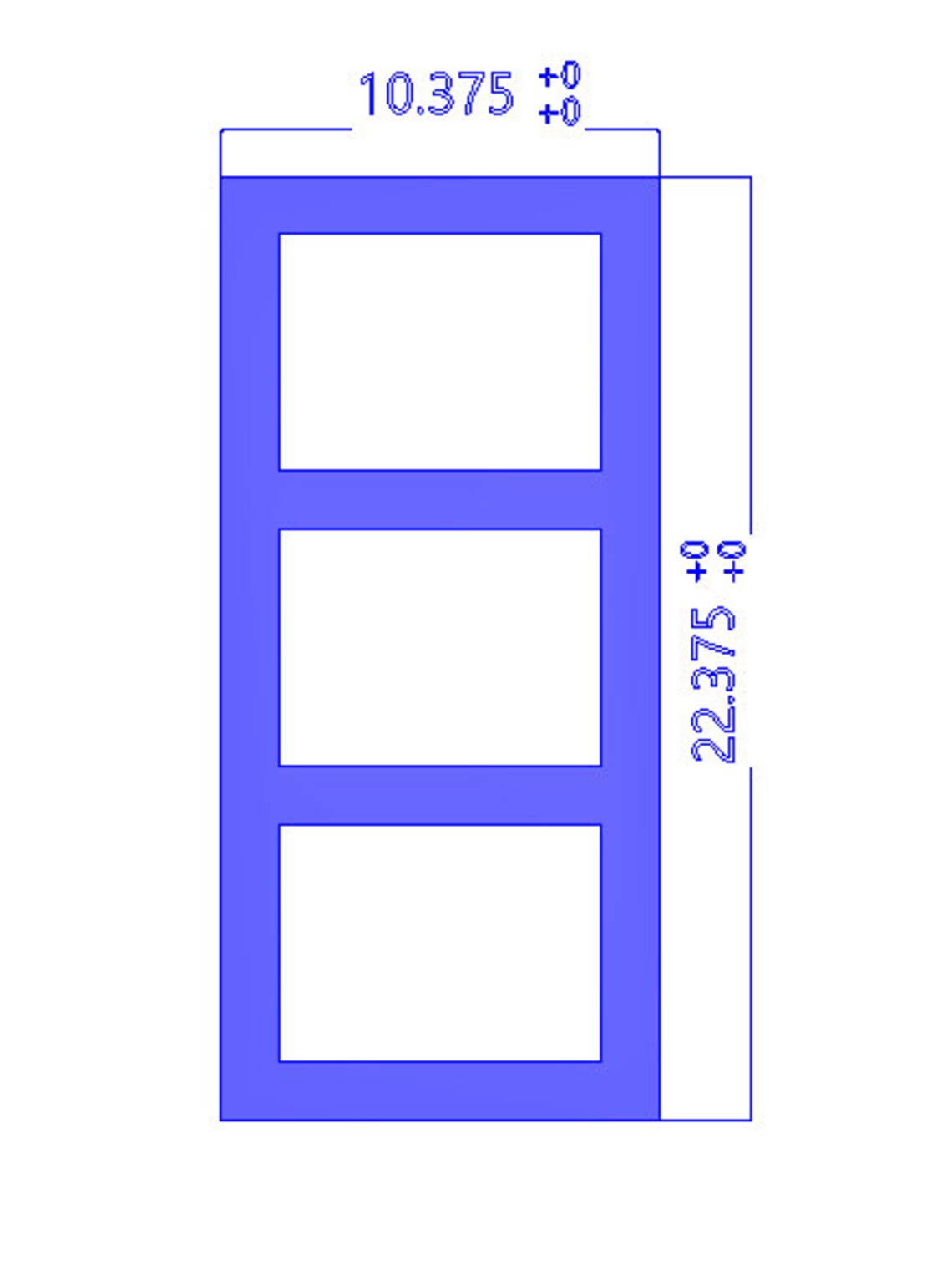 Three Opening Frame for 6x8 Images. Vertical Hang Horizontal Etsy