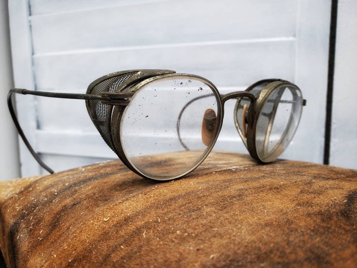Vintage Safety Glasses with adjustable Metal Frames Etsy