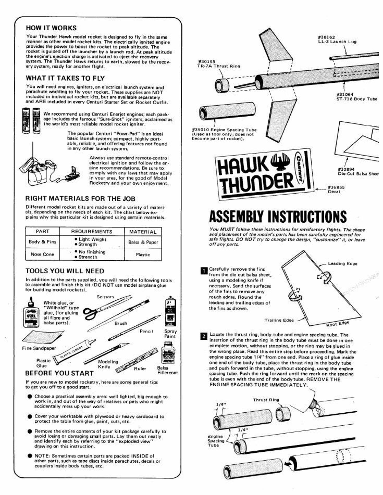 156 Model Rocket Plans PDF DIGITAL DOWNLOAD Centuri Fat Cat Etsy