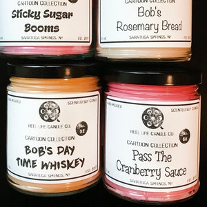 FALL EXCLUSIVE Bob&#39;s Inspired Soy Candles, 9 SCENTS, Wax Melts, Room & Linen Sprays - Cartoons, Fragrance Mist, Pop Culture, Nerdy, Geeky