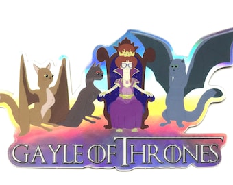 Bob's Burgers Inspired Gayle Of Thrones Holographic Sticker