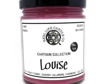 Louise Bob's Burgers Candle Inspired, Soy, Melts, Clamshell, 4oz Tin, 9oz Jar