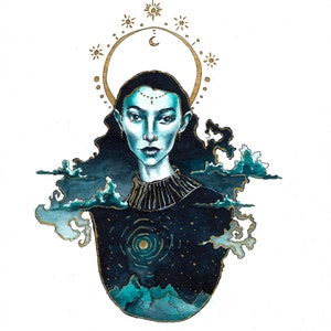 Watercolor &quot;Queen of the Night&quot; original