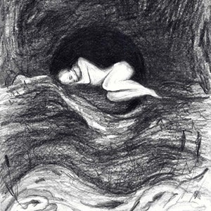 Original pencil drawing &quot;Rest&quot;