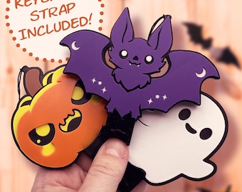 Apriscatole Liftie per artrite e unghie lunghe / Apriscatole per bibite accessibile stampato in 3D / Disegni carini di fantasmi, zucche e pipistrelli / Regali di Halloween