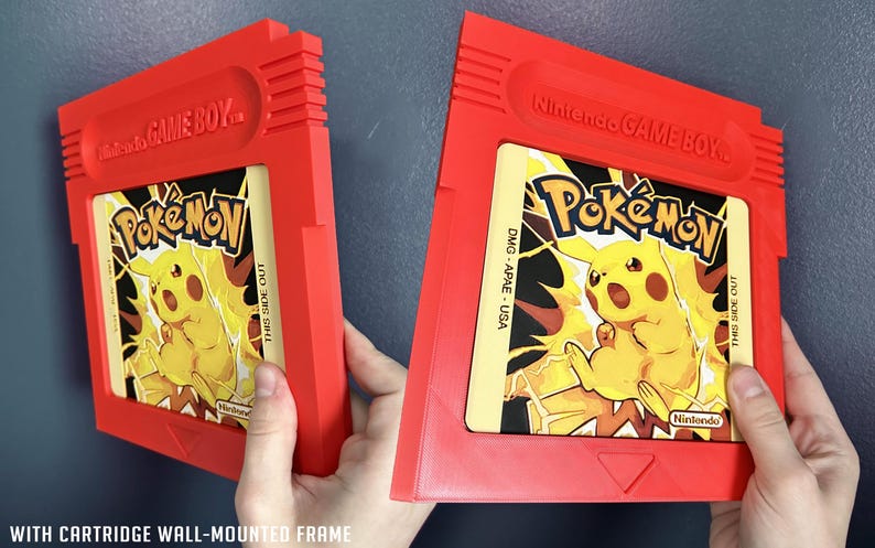 Pikachu Retro Cartridge Wall Art – 3D Printed Pokémon Inspired Decor ...