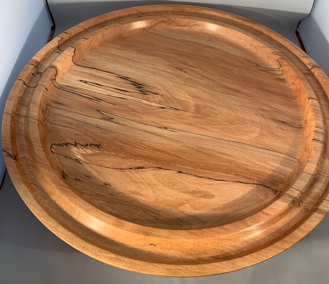 Large Eighteen Inch Platter Made From Spalted Beech - Etsy UK