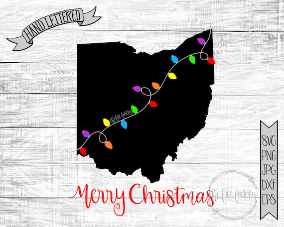 Download Free Merry Christmas Ohio Christmas Lights Svg Merry Christmas Etsy SVG DXF Cut File