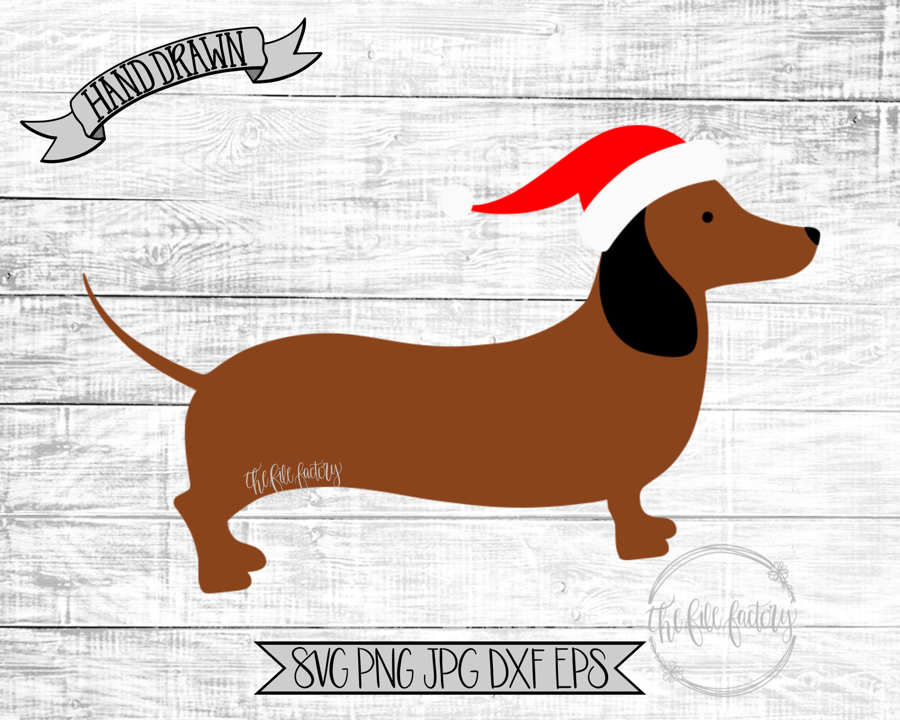 dachshund santa hat