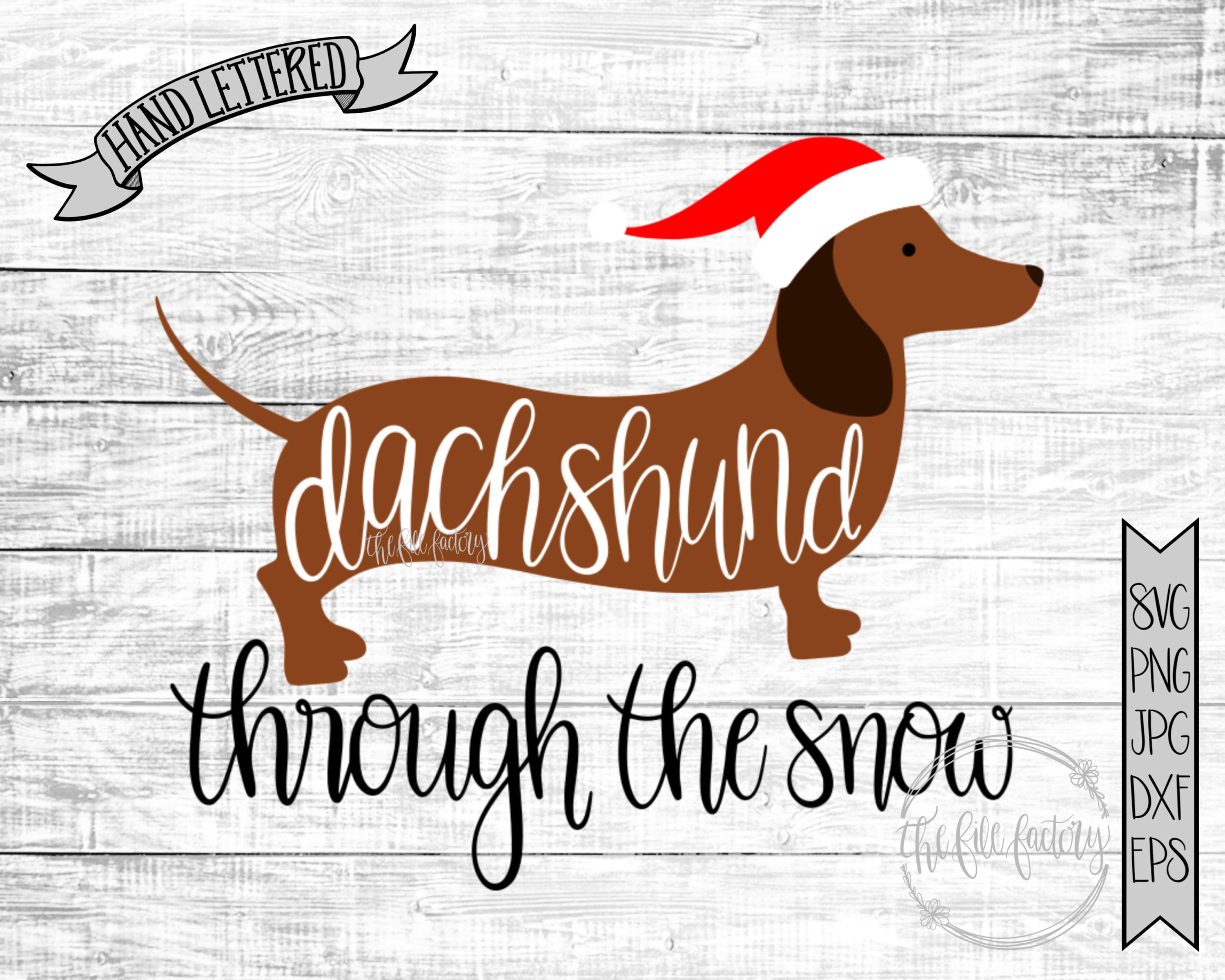Download Dachshund Through The Snow Christmas Song Cut And Print Etsy