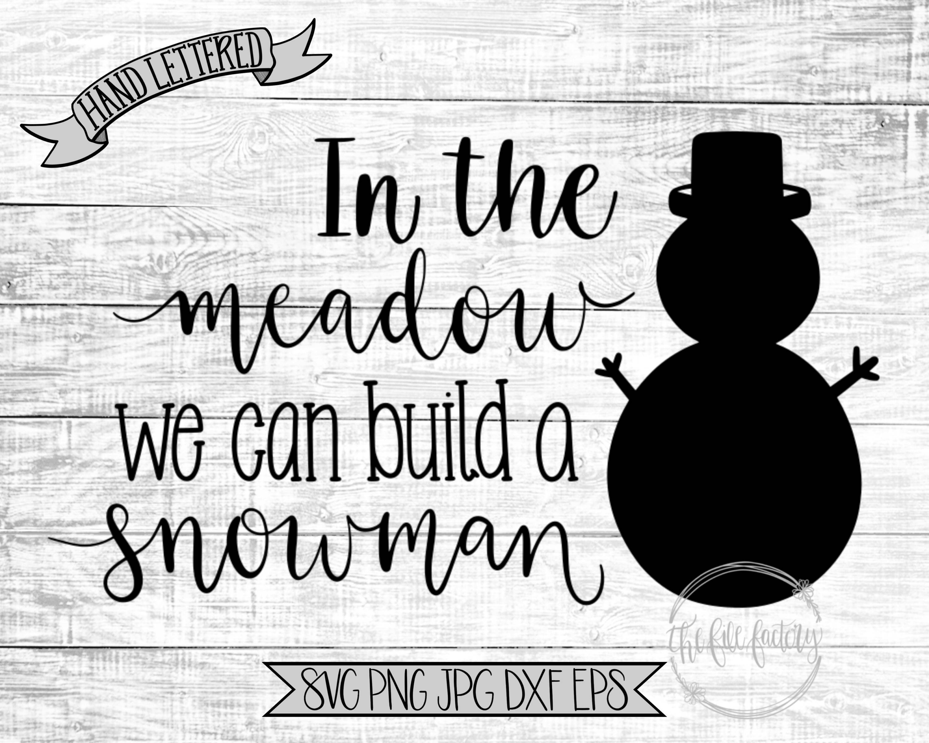 In The Meadow We Can Build a Snowman Christmas Song Cut and | Etsy