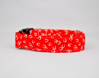 Horse -red dog collar, red dog leash, red boy collar, red boy leash, red dog leash, summer dog leash, red dog collar