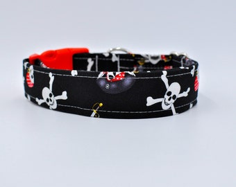 Ahoy Matey-Pirate dog leash, cute dog collar, pirate dog collar, girl dog leash, dog martingale, pirate, slip on dog collar