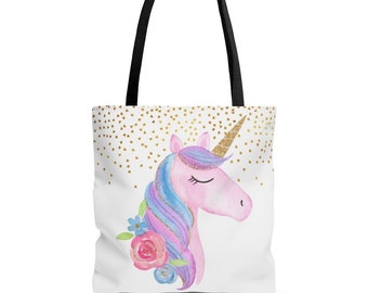 Unicorn Tote Bag, Unicorn Bag, Unicorn Gifts, Gift For Her, Gift For Girl, Girls Tote Bag, Gift For Kids, Kids Bags, Bags For Girls, Unicorn