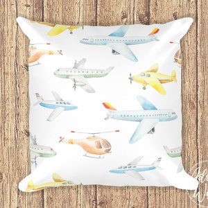 Airplane Pillow, Airplane Cushion, Airplane Nursery, Planes Nursery, Nursery Pillow, Helicopter Pillow, Helicopter Cushion, Throw Pillow