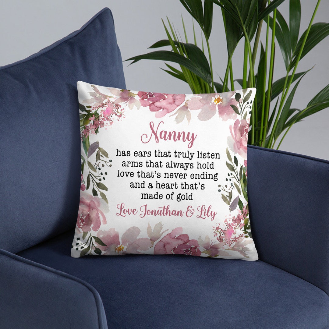Personalized Gift for Nanny Nanny Christmas Gift Nanny Throw Etsy