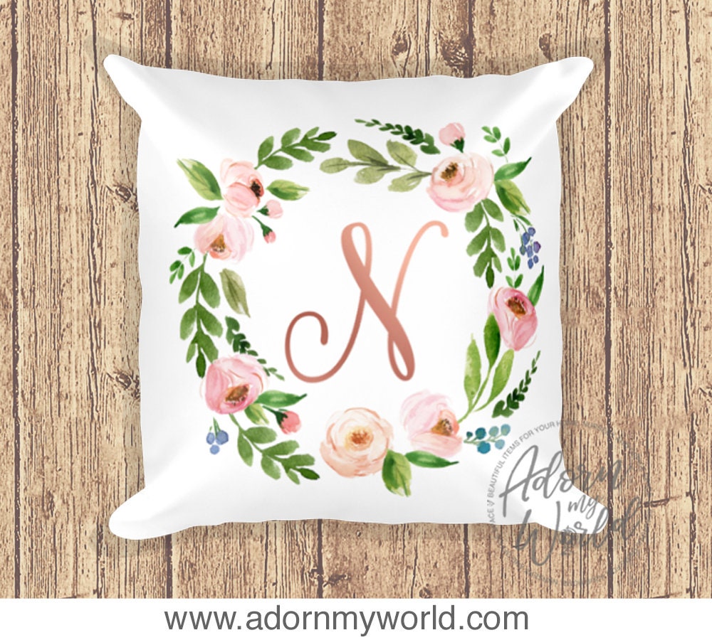 Initial Letter Pillow Monogram Pillow Personalized Pillow Etsy UK