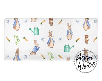 Housse de matelas à langer Peter Rabbit, pépinière Peter Rabbit, accessoires bébé, housse de matelas à langer, cadeau de naissance, cadeaux Peter Rabbit, bébé garçon