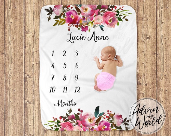 etsy baby milestone blanket