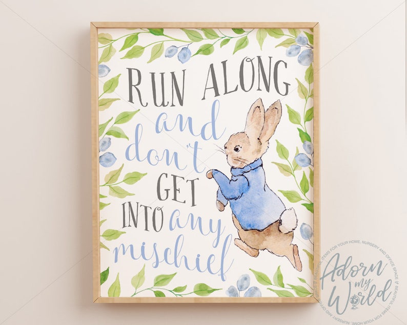 Peter Rabbit Prints Nursery Wall Art Peter Rabbit Nursery Etsy