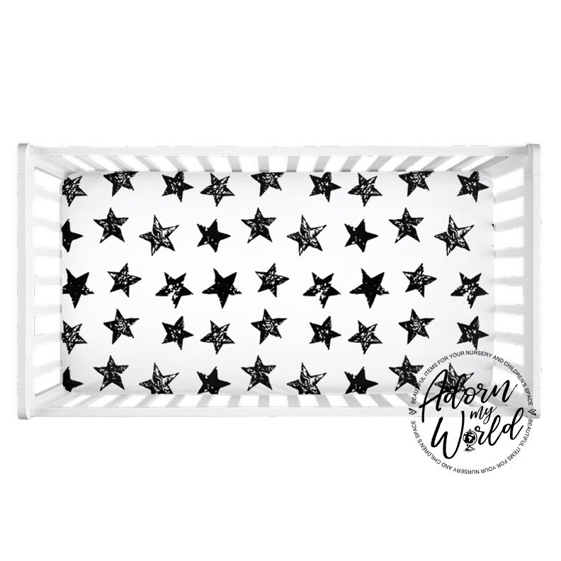 Black and white crib sheet hotsell