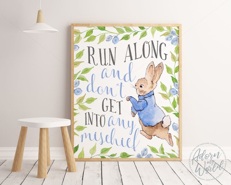 Peter Rabbit Prints Nursery Wall Art Peter Rabbit Nursery Etsy