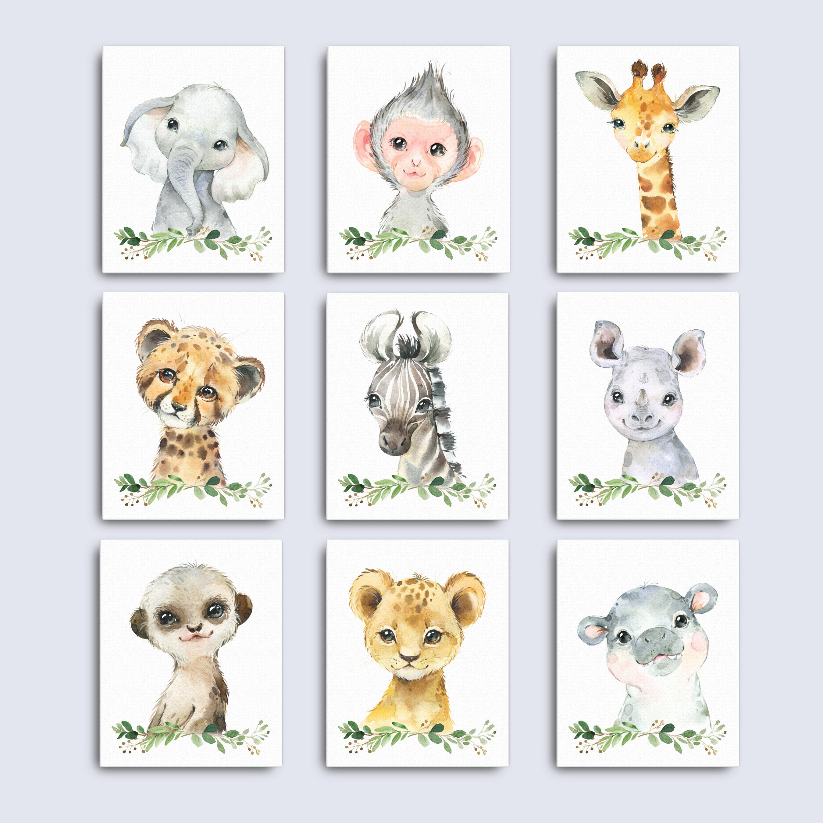 Safari Animal Wall Art Safari Animal Canvas Wraps Jungle - Etsy Safari Animal Wall Art Safari Animal Canvas Wraps Jungle - Etsy