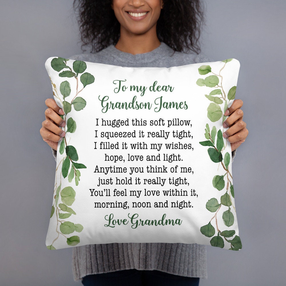  IZI POD Grandma- Mom Gnomo con nieta nieto almohada  personalizada, almohada de árbol de silueta otoñal, regalo para mamá,  regalo para hija, para mi nieta, forma de regalo para abuela, abuelo/1 