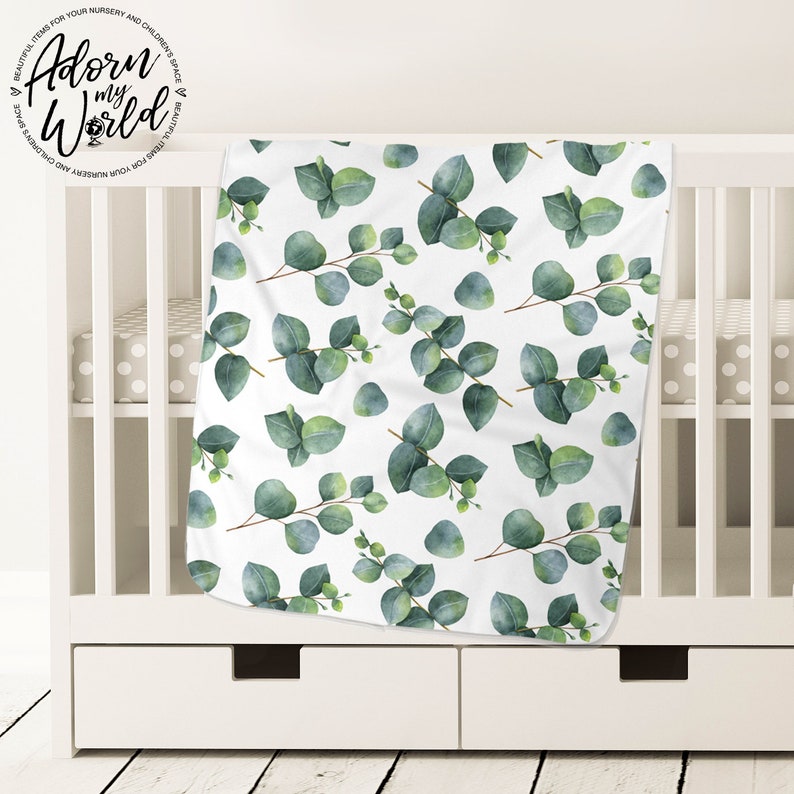 EUCALYPTUS BABY BLANKET Nursery Bedding Swaddle Blanket Etsy