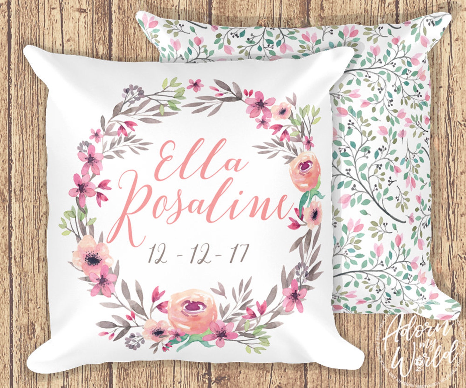 Personalized Baby Pillow Custom Baby Pillow Birth Etsy UK