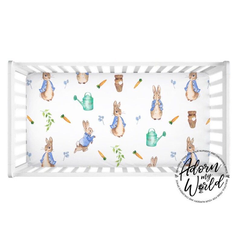Peter Rabbit Crib Sheet Fitted Crib Sheet Peter Rabbit Etsy