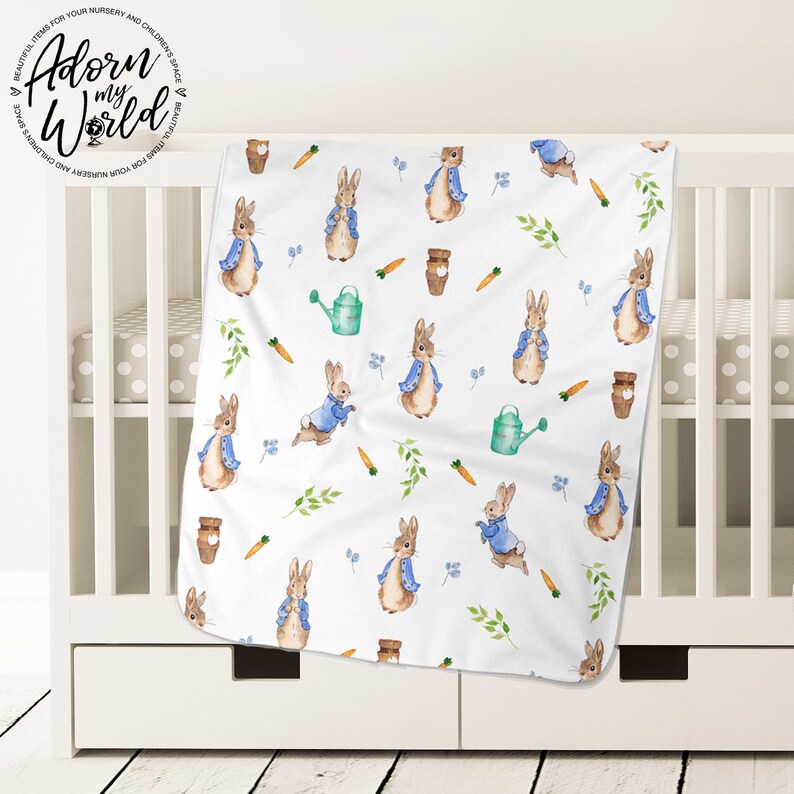 PETER RABBIT BLANKET Nursery Bedding New Baby Gift Rabbit Etsy