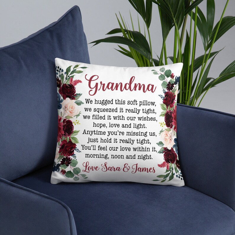 Personalized Gift for Grandma Christmas Gift Grandma Pillow Etsy