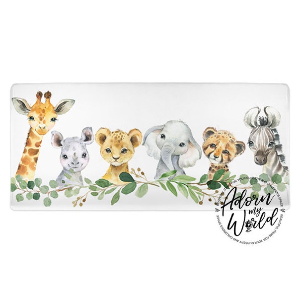 Safari Animals Changing Pad Cover, Safari Nursery, Jungle Animal Changing Pad Cover, New Baby Gift, Safari Nursery Decor, Jungle Nursery